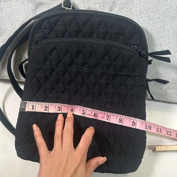Vera Bradley quilted black backpack - Picture 7 of 12